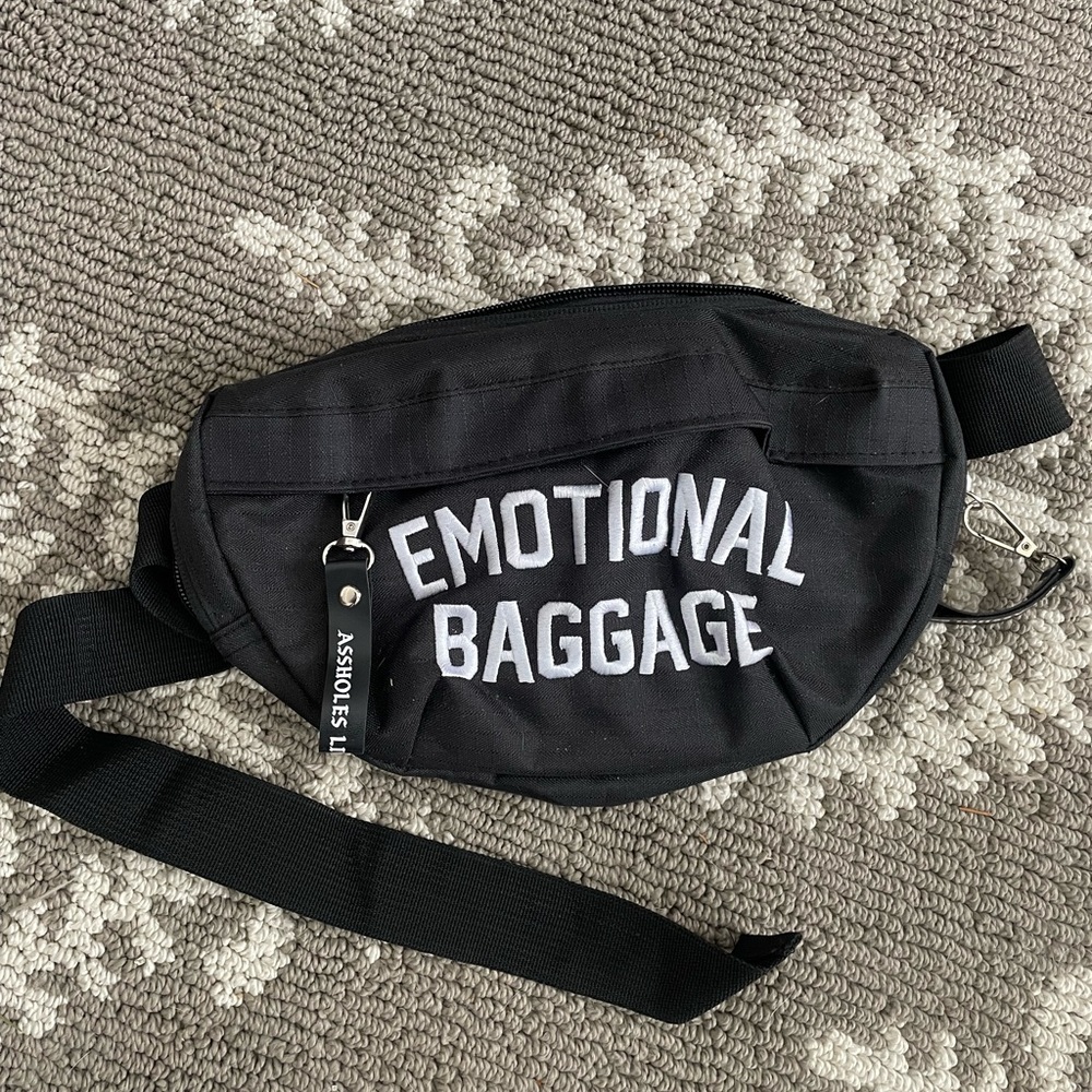 Black Emotional Baggage Fanny Pack